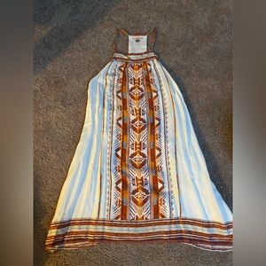 Open back tribal print dress